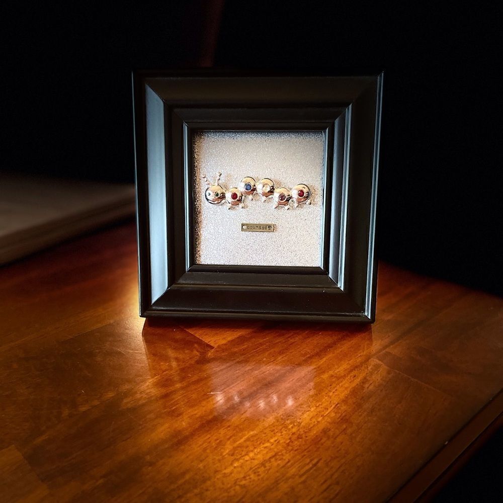 Framed Silver Caterpillar
